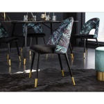 Eetkamerstoel Flora Velvet Zwart