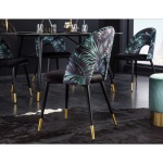 Eetkamerstoel Flora Velvet Zwart