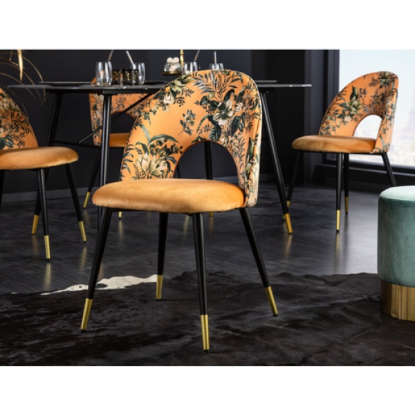 Eetkamerstoel Flora Velvet Gold