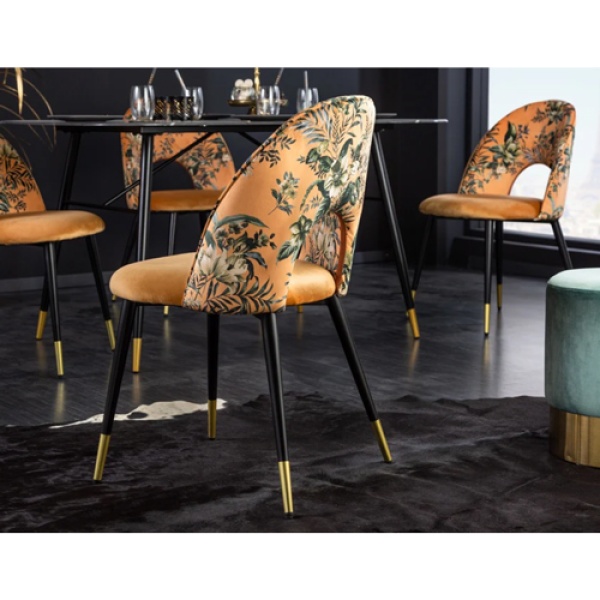 Eetkamerstoel Flora Velvet Gold