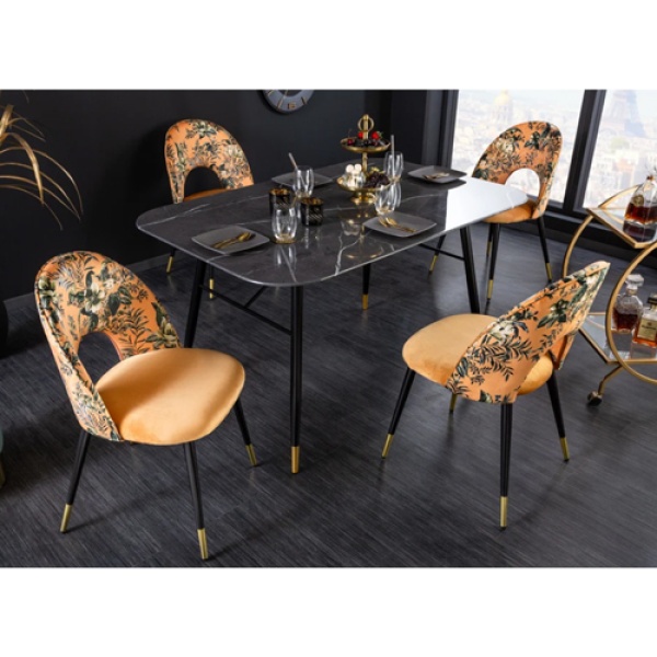 Eetkamerstoel Flora Velvet Gold
