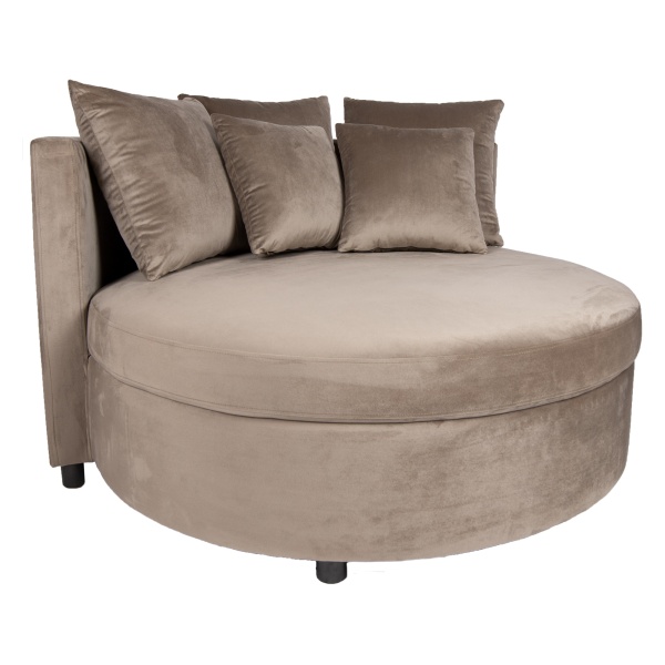 Fauteuil Fayen Rond Velvet Sand