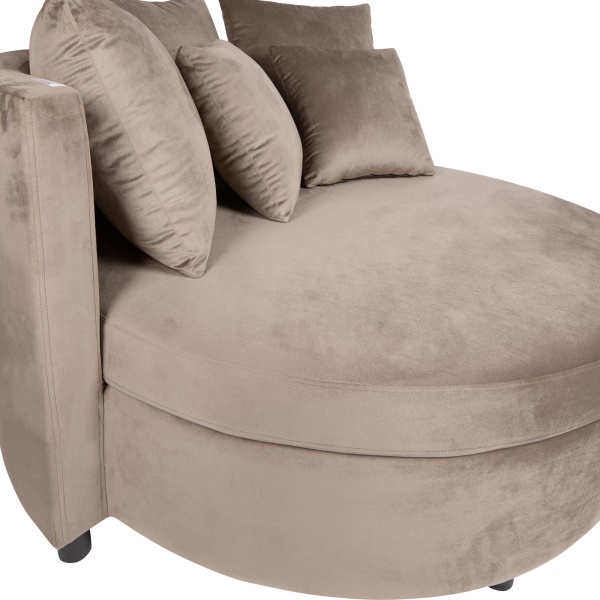 Fauteuil Fayen Rond Velvet Sand