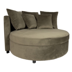 Fauteuil Fayen Rond Velvet Green