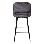 Barkruk Fallon Velvet Antraciet