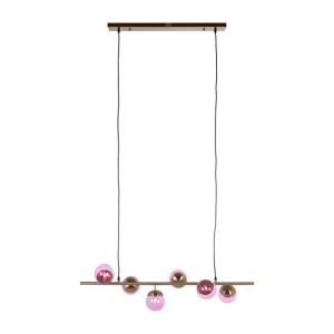 Hanglamp Bente roze (Brushed Gold)