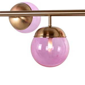 Hanglamp Bente roze (Brushed Gold)