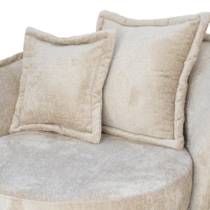 Draaifauteuil Presley Structure Velvet Beige