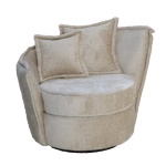 Draaifauteuil Presley Structure Velvet Beige