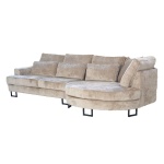 Hoekbank Pretty Structure Velvet Beige