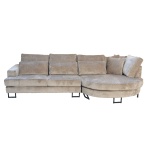 Hoekbank Pretty Structure Velvet Beige