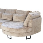 Hoekbank Pretty Structure Velvet Beige