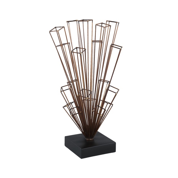 Asteria Black iron statue unequal bars wide out