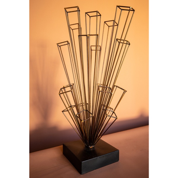 Asteria Black iron statue unequal bars wide out