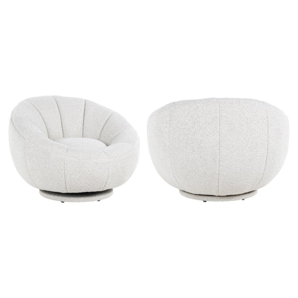 Draaifauteuil Kendall white bouclé (Copenhagen 900 Bouclé White)