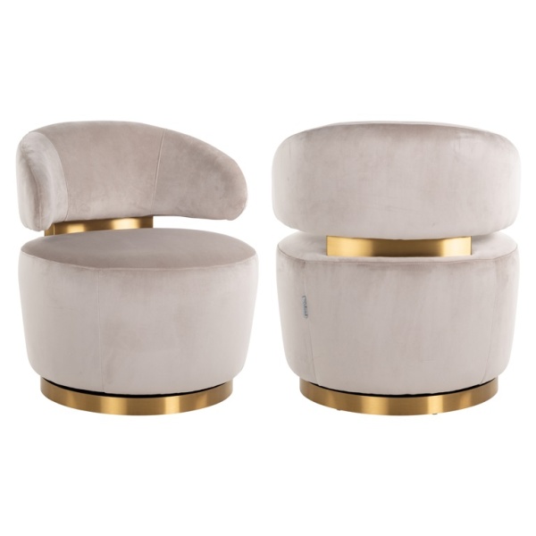 Draaistoel Maxime khaki velvet (Quartz Khaki 903)