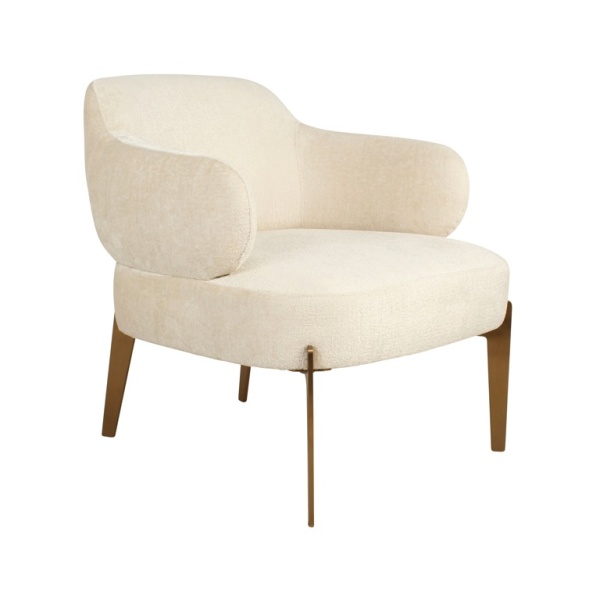 Fauteuil Venus white chenille (Bergen 900 white chenille)