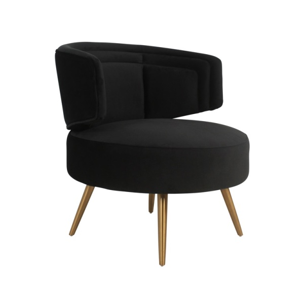 Fauteuil Hazel black velvet (FR-Quartz 800 Black)