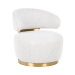 Draaistoel Maxime white bouclé fire retardant (FR-Copenhagen 900 Bouclé White)