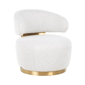 Draaistoel Maxime white bouclé fire retardant (FR-Copenhagen 900 Bouclé White)