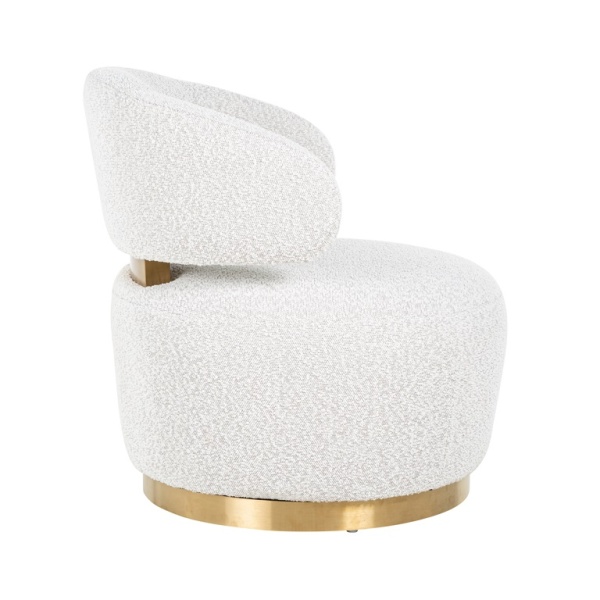 Draaistoel Maxime white bouclé fire retardant (FR-Copenhagen 900 Bouclé White)
