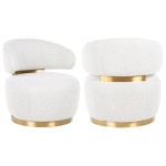 Draaistoel Maxime white bouclé fire retardant (FR-Copenhagen 900 Bouclé White)