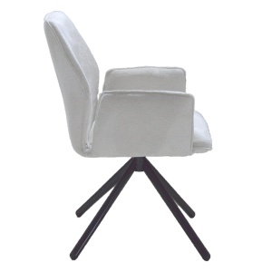 Eetkamerstoel Oslo Structure Velvet Wit