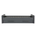 Dennis Bed 90x200 Cm Grenen Steel Grey Geborsteld [fsc]