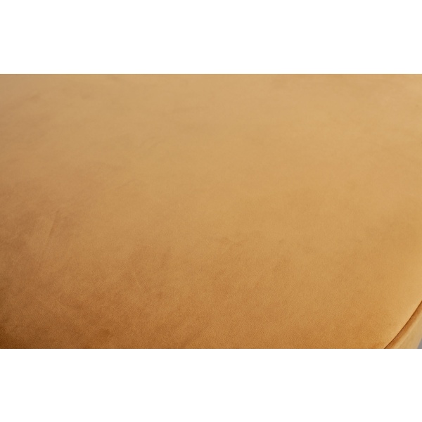 Macaroni Bankje 110cm Fluweel Mosterd