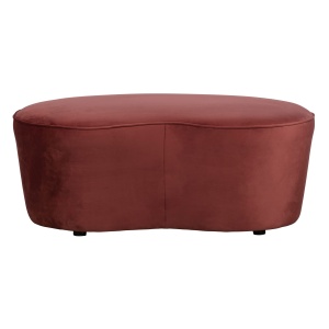 Macaroni Bankje 110cm Fluweel Chestnut