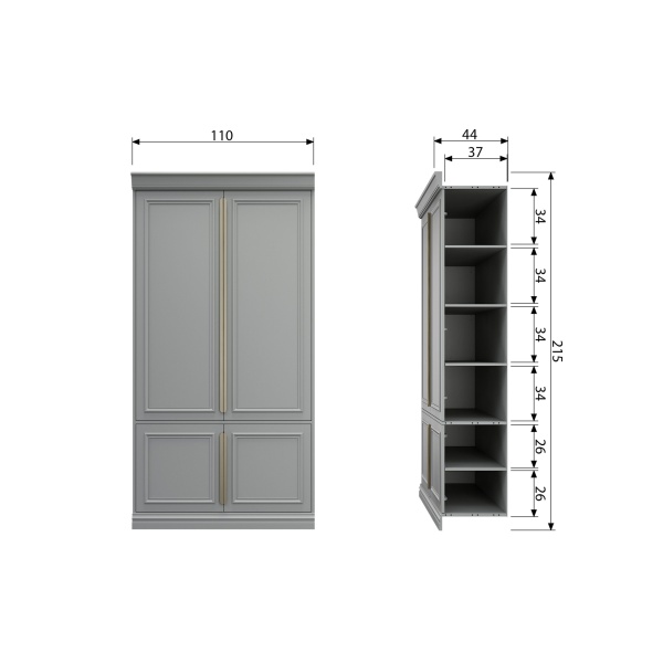 Organize Kast 44cm Grenen Mist [fsc]