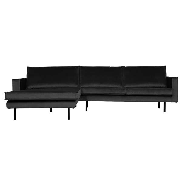 Rodeo Chaise Longue Links Velvet Antraciet