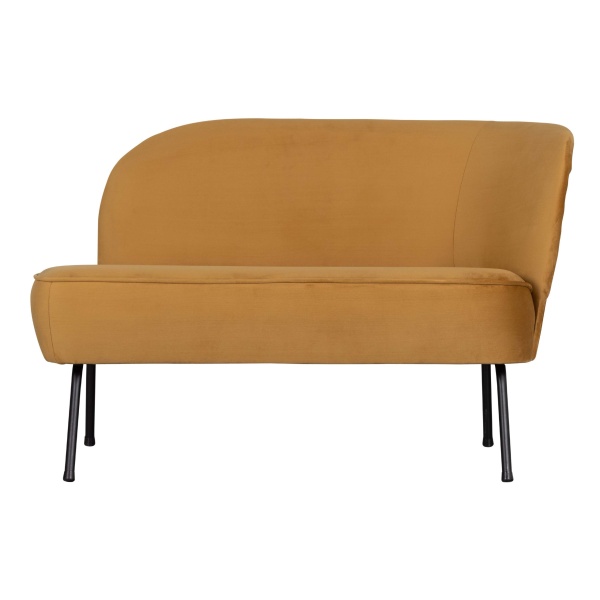 Vogue Lounge Fauteuil Rechts Fluweel Mosterd