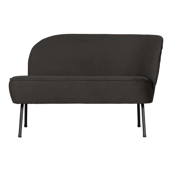 Vogue Lounge Fauteuil Rechts Fluweel Zwart