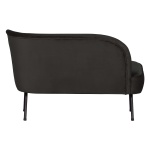 Vogue Lounge Fauteuil Rechts Fluweel Zwart