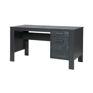 Dennis Bureau Grenen Steel Grey Geborsteld [fsc]