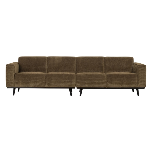 Statement 4-zits Bank 280 Cm Platte Brede Rib Rock