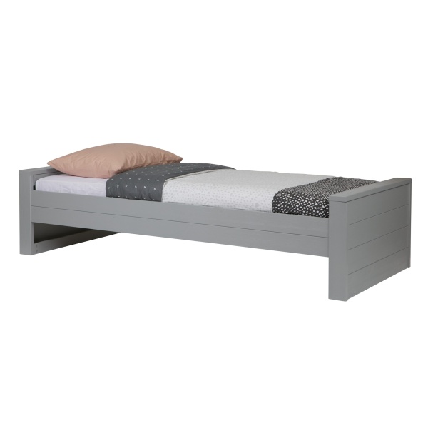 Dennis Bed 90x200 Cm Grenen Betongrijs Geborsteld [fsc]
