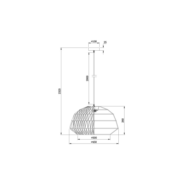 Kace Hanglamp Jute Zwart Ø45cm