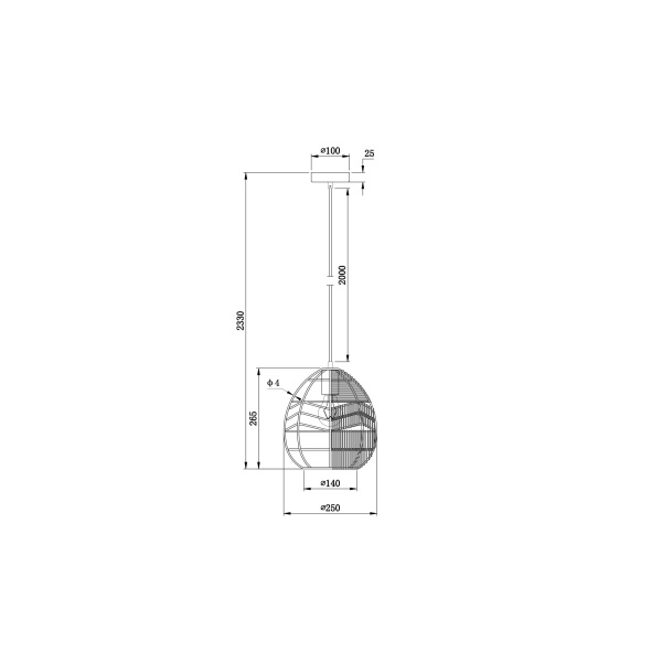Adelaide Hanglamp Naturel Ø25cm