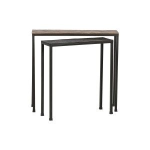 Set V 2 - Lane Bijzettafels Metaal Antique Brass/zwart