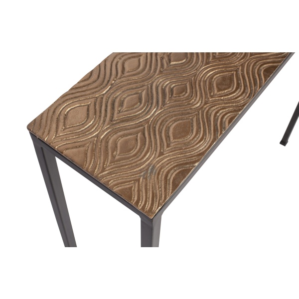 Set V 2 - Lane Bijzettafels Metaal Antique Brass/zwart