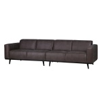 Statement 4-zits Bank 280 Cm Lederlook Grijs