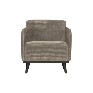 Statement Fauteuil Met Arm Brede Platte Rib Clay