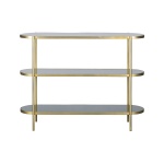 Smokey Sidetable Metaal/glas Antique Brass