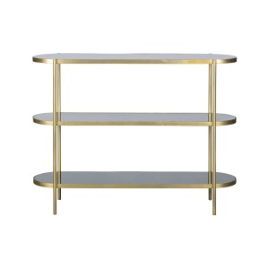 Smokey Sidetable Metaal/glas Antique Brass