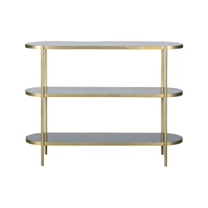 Smokey Sidetable Metaal/glas Antique Brass