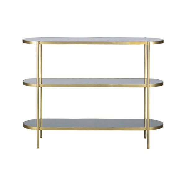 Smokey Sidetable Metaal/glas Antique Brass