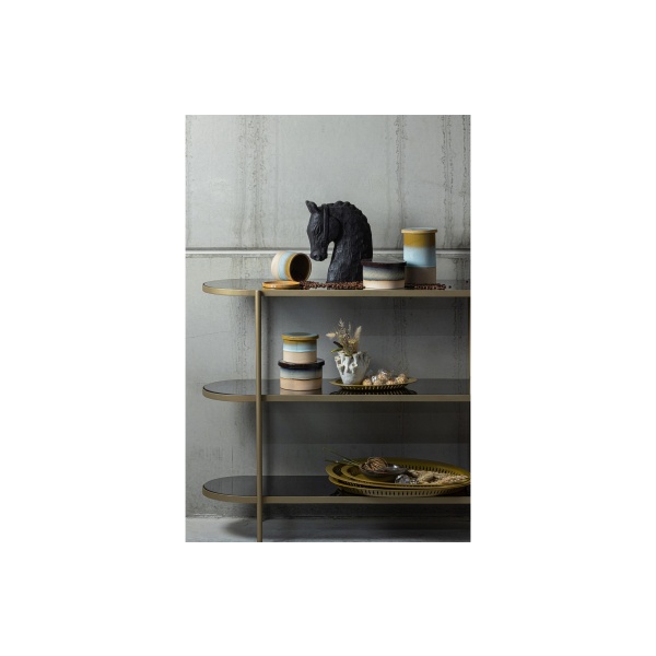 Smokey Sidetable Metaal/glas Antique Brass