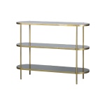 Smokey Sidetable Metaal/glas Antique Brass